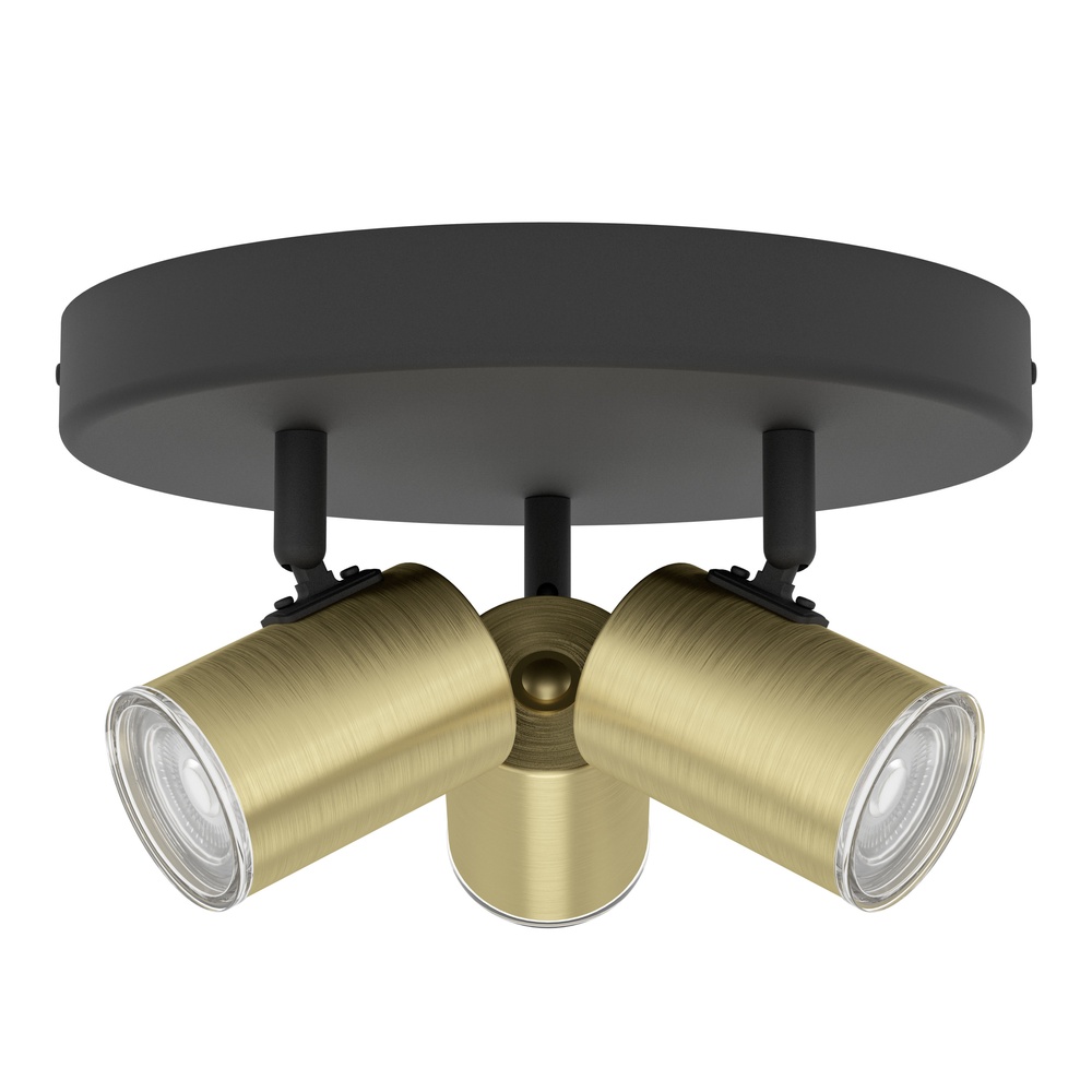 Eglo Opbouwspot badkamerConsuma 1 3x GU10 - zwart met goud - 300586